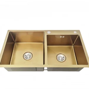 Gold Stainless Steel Handmade Basin, Nano Large Single Sink, Thickened Vegetable Washing Basin, Countertop Kitchen Sink