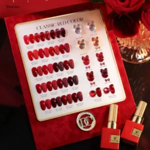 Dannycoll TPO/HEMA/TMPTA Free 30PCS Fall Winter Brown Red Gel Nail Polish Set With Color Card Korean Soak Off UV LED Gel 15ml