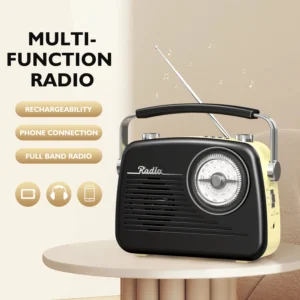 Portable multi-function radio AM/FM/SW multi-band, USB charging, TF card playback, with antenna, with the best reception, easy t