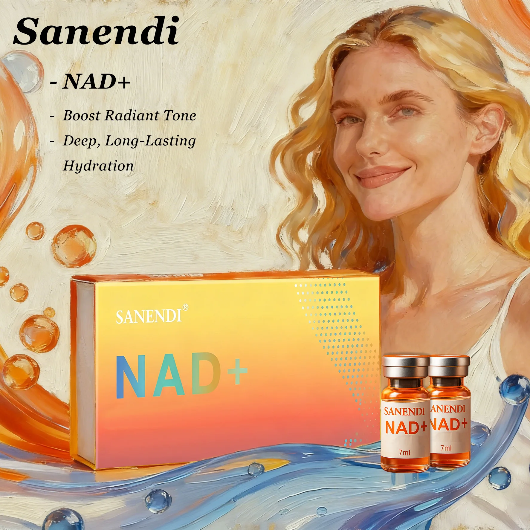 Facial Deep Hydrating Serum Skin Care Set NAD+ Soothing Skin Glowing Skin Firming Collagen Korean Moisturizing Skin Care Set