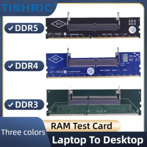 TISHRIC DDR3 DDR4 DDR5 Memory RAM Connector Adapter Laptop to Desktop Card SO-DIMM To PC Card DDR5 DDR4 DDR3 Memory Adapter Card