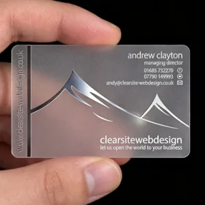 PVC Transparent Business Card Thank You Card 0.38mm Thickness Waterproof Print Your Own Single-Sided Business Cards Personalized
