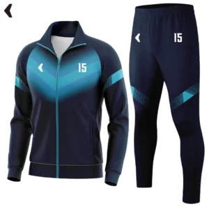 Wholesale Full Zip Custom Soccer Tracksuit Long Sleeve Training Jogging Sportswear Men Football Team Tracksuit Sportswear X25809