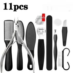 8/9/10/11pcs Pedicure Kit Professional Pedicure Tools Foot Rasp Peel Callus Dead Skin Remover Feet Care Pedicure cuticle nipper