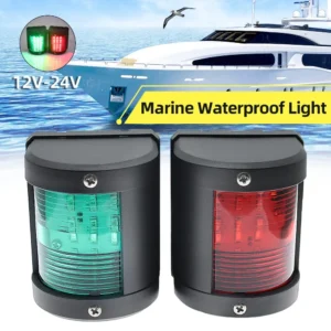 1/2pcs Red Green Signal Sailing Lights Marine Boat Navigation Light Waterproof Lamp For Boat Pontoon Warning Light Side Marker