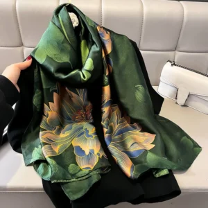 Spring Scarf Women's Luxury Design Polyester Material Smooth Scarf Soft Shawl Beach Scarf