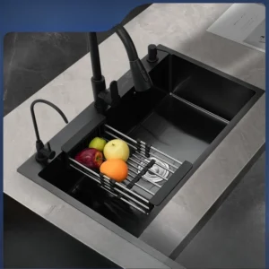 Stainless Steel Nano Kitchen Sink Single Double Bowl Undermount Topmount Handmade Apron Front Deep Basin Dish Drainer Home