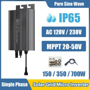 MPPT Solar Grid Inverter 700W 350W 180W Micro Inverter DC 18V-50V to AC output 110V/220V Auto PV Smart Inverter