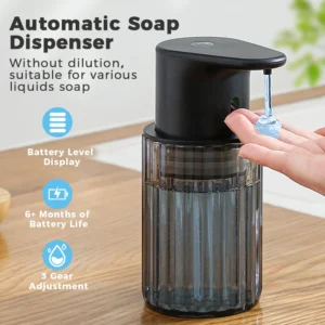 Kitchen 300ml Automatic Liquid Soap Dispenser USB Rechargeable Touchless Hand High Capacity Detergent Bathroom Dispenser
