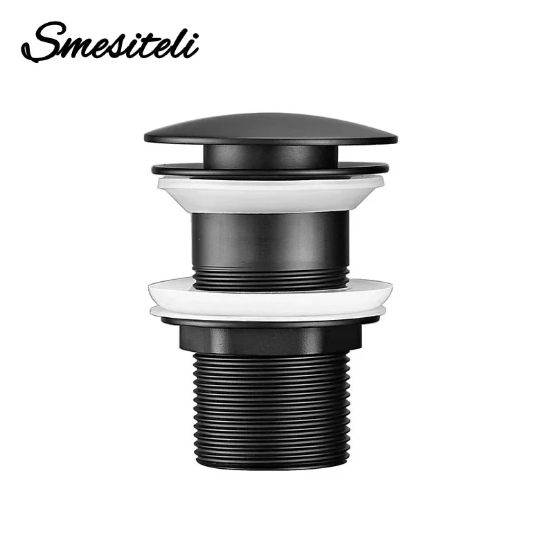 Gunmetal Pop Up Drain Basin Sink Stainless Steel Drain With Overflow Kitchen Bath Drain Stopper Without Overflow Basin Waste