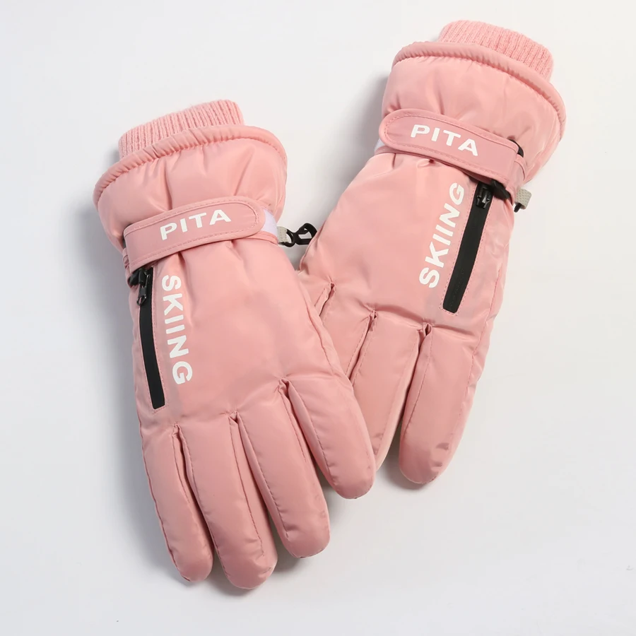 WOMEN'S Professional Winter Warm Skiing Gloves, Warm Snow Gloves, Waterproof Motorcycle Gloves, Smile 506 Touch Screen