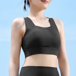Xlwsbcr High Impact Sports Bra Women's Padded Supportive Wirefree Full Coverage Athletic Underwear Female Top Bralette Yoga Vest