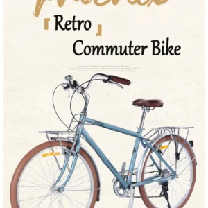 Bicycle with Variable Speed for Men and Women, Urban Commuting Bike, Cycling Bike, 7-Speed, Retro Style, 26 in