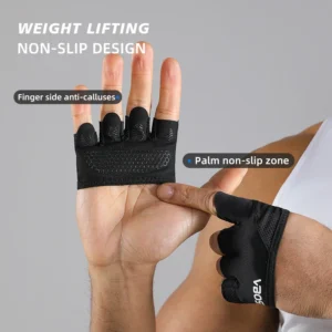 VBOSi Lightweight Four-Finger Workout Gloves Non-Slip Grip for Fitness Weightlifting Training for Men And Women