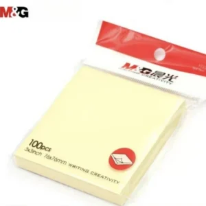 M&G Yellow Sticky Notes Strong Adhesion No Residual No Easy Ink Bleeding Smooth Writing Glue for Office&Study Reminders/Notes