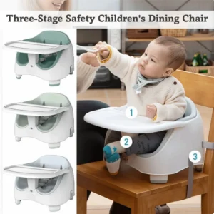 Multifunction Baby Chair Feeding with Tray Removable Baby Dining Chair Silicone Plastic 3-in-1 Baby Booster Seat For 0-36 Months
