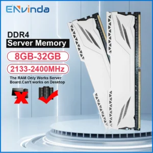 ENVINDA DDR4 Server Memory RAM 8GB/16GB/32GB Registered ECC 2400MHz 2133MHz Compatible with X99 Motherboard - 2133P 2400T 2666V