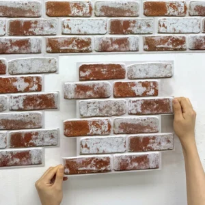 10pcs 3D Brick Wall Stickers Self-adhesive Faux Brick Wall Panels, Matt, Waterproof, 30 x 30cm, Living Room Bedroom Wall Decor