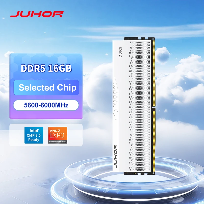 JUHOR Memoria Ram DDR5 RAM 16GB 5600MHz 6000MHz DIY Computer Gaming Desktop Memory