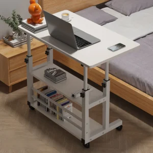 Bedside Table Liftable Computer Desk Minimalist Movable Computer Desk Portable Multi-functional Small Home Office Furniture