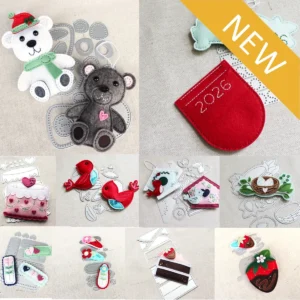 2026 Valentine Heart Love Birds Chocolate Posh Barrette Felt Cutting Dies For DIY Decorating Scrapbook Card Template Supplies