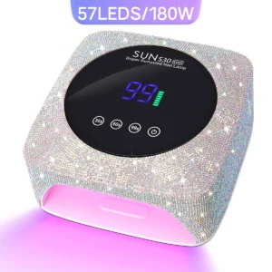 Rechargeable 180W UV LED Nail Lamp For Quick Curing All UV Gel 57LED Professional Nail Dryer With Motion Sensing Salon Equipment