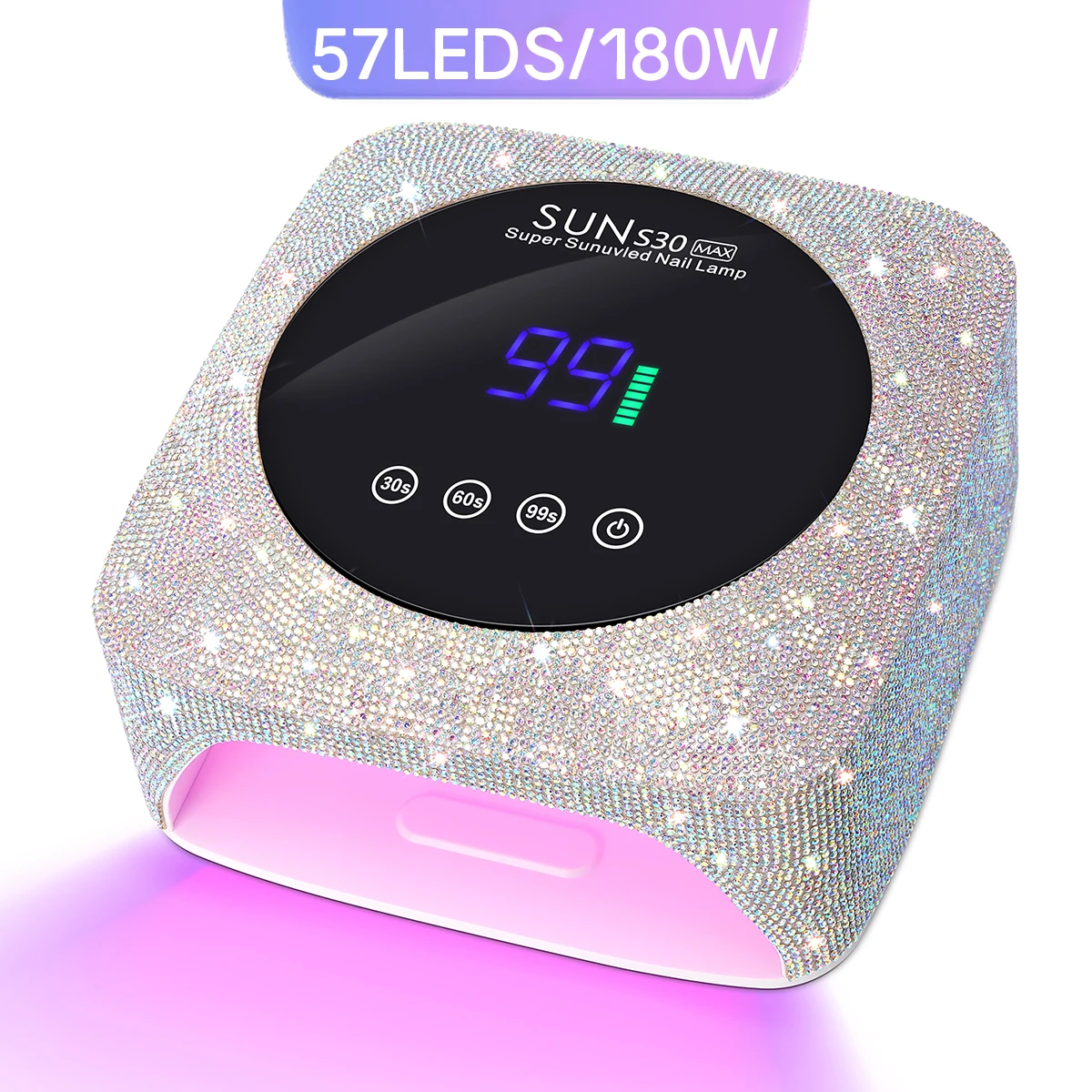Rechargeable 180W UV LED Nail Lamp For Quick Curing All UV Gel 57LED Professional Nail Dryer With Motion Sensing Salon Equipment