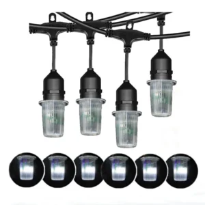 MEMEOKON 5M 10Bulbs Advertising string Strobe Bulb Flashing Outdoor Hanging Light Event Birthday Party Decoration