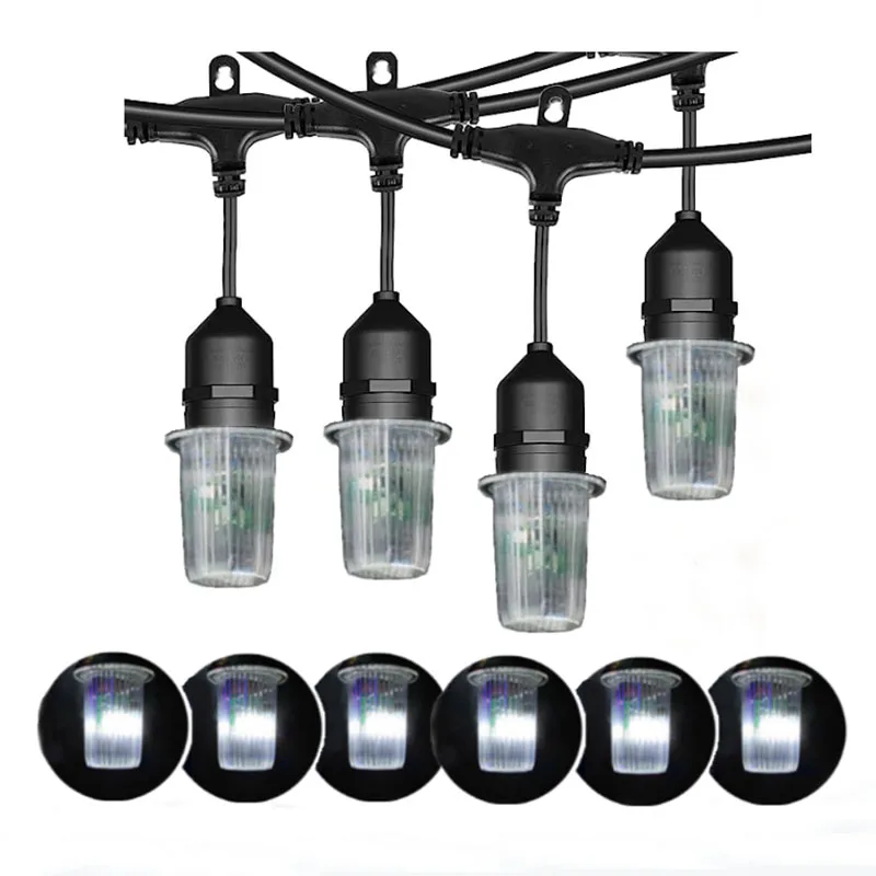 MEMEOKON 5M 10Bulbs Advertising string Strobe Bulb Flashing Outdoor Hanging Light Event Birthday Party Decoration