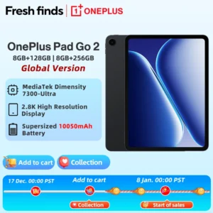 World Premiere OnePlus Pad Go 2 Global Version Tablet 12.1" 2.8K 120Hz Display 10050mAh Battery MediaTek Dimensity 7300-Ultra