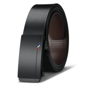 Men's Leather Belts Fashion Automatic Buckle Cowskin Male Belts Luxury Designer Black belt 105-160cm Plus Size Jeans Belt