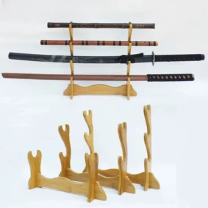 4-layer Stand Katana Shelf Wooden Floor Sword Display Support Holder Japanese Katana Samurai Sabre Storage Rack House Decoration