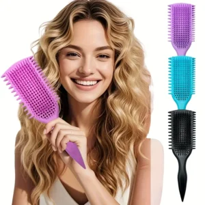 bouncy curling hair styling comb (1 piece), household massage hairbrush, wet and dry styling comb.