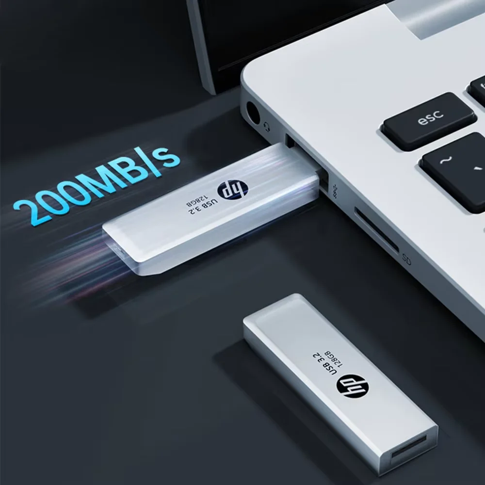hp Original Usb Flash Drive 200Mb/s High Speed USB 3.2 Memory Stick 128GB 256GB Pen Drive For Laptop Smart TV
