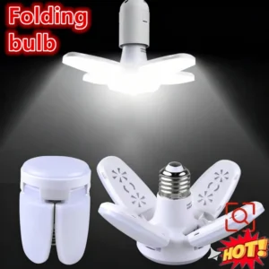 NEW Folding bulb LED 4 Leaf Bulb E27 Collapsible Pendant Light 220V Bombilla Storage Garage Kitchen Lighting High Brightness