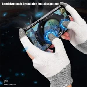 1 Pair 2-finger Gaming Gloves Breathable Anti-sweat For Pubg Gaming Eat Chicken Touch-screen Fingertips Games Accessories