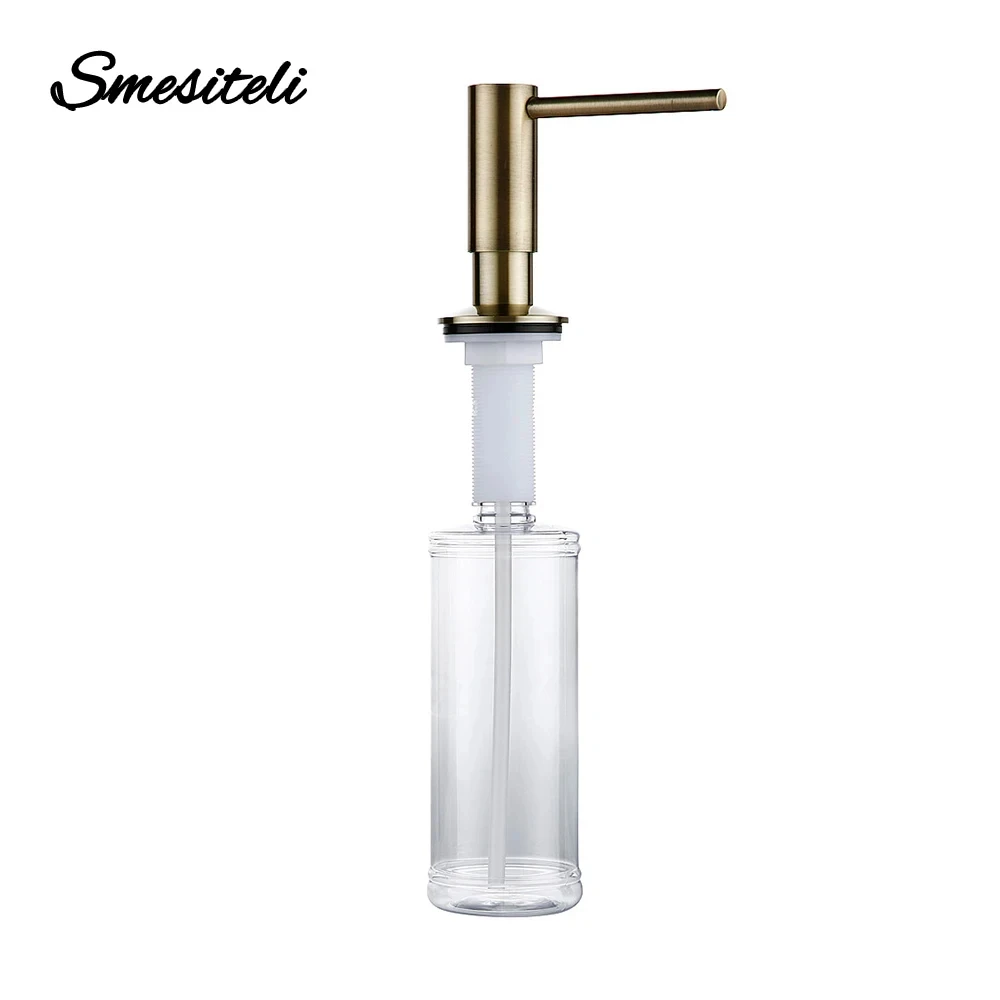 Soap Dispenser Kitchen Bathroom Built In Solid Brass Smesiteli Design Easy Installation - Well and Sturdy