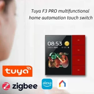 F3Pro Tuya Smart ZigBee wall switch, home automation central control panel, curtain and light scene touch switch.