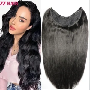 ZZHAIR 100% Brazilian Human Remy Hair Extensions 16"-26" 160g-180g Big U Piece WIg Clip-in Natural Straight