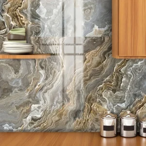 24pcs 3D Faux Stone Peel and Stick Wall Panel Self Adhesive Kitchen Tile Backsplash 3D Wall Sticker Tile Sticker 30cm x 30 cm