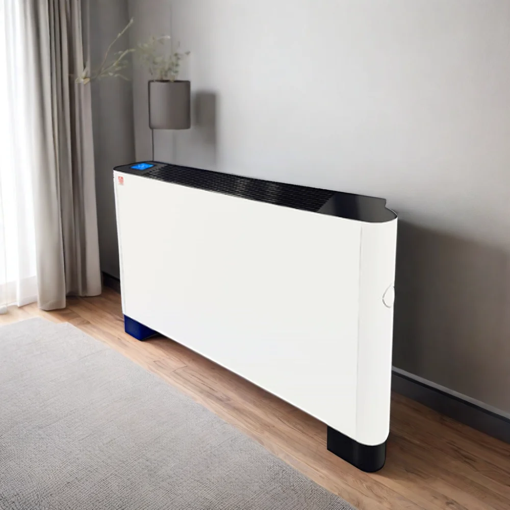 Vertical Slim Hydronic Fan Coil Unit - WiFi Chilled Water Cooling & Heating System (Ultra-Thin 200mm Design, 3-Speed Control)