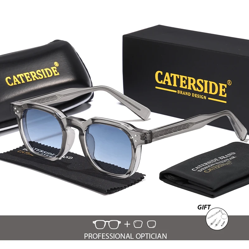 CATERSIDE Trendy Fashion Prescription Men's Sunglasses Small Frame Square Personalized Design Women's Optical Sunglasses