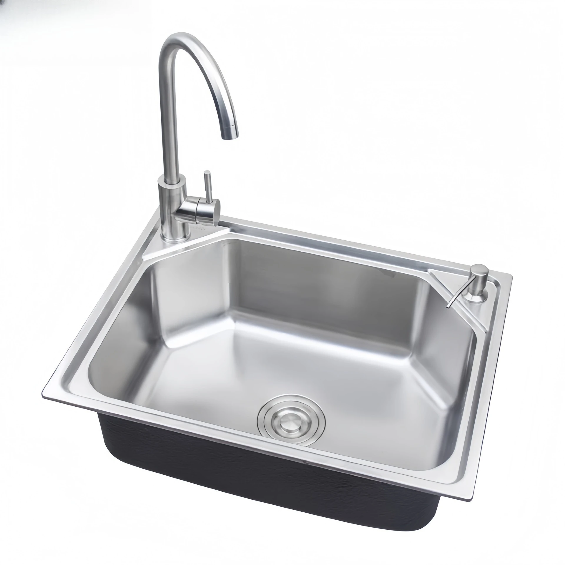 Stainless Steel Kitchen Sink Large Single Basin Thickened Draining Board Sink