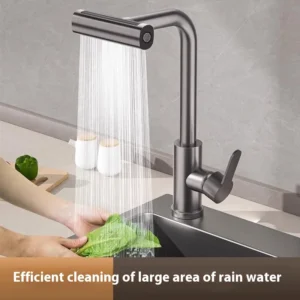 Kitchen Shower Waterfall Splash Head, Cold and Hot Dishwashing Basin, Dishwashing Basin Sink, Multi-functional Swivel Faucet