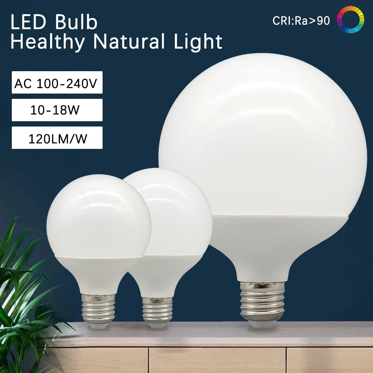 1-6PCS E27 LED Bulb 10W 15W 18W AC 220V 110V G80 G95 G120 Energy Saving Global Light Lampada Ampoule led Lamp Vanity Light Bulbs