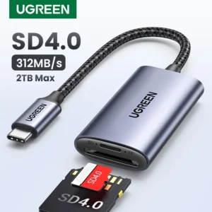 UGREEN Card Reader SD4.0 312MB/s USB-C to SD MicroSD TF USB3.0 Memory Card Adapter for MacBook Laptop PC iPhone15/16 Samsung