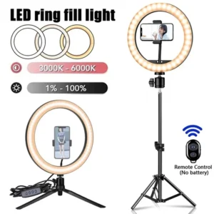 33cm Selfie Ring Light 12" LED Tripod Phone Stand Holder Photography RingLight Circle Fill Light Led Color Lamp Trepied Makeup