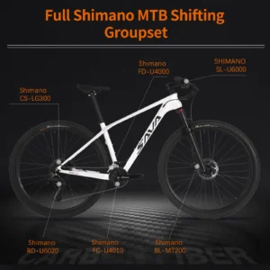 SAVA Carbon Fiber Mountain Bike 29/27 Inch 20 Speed CUES System 400 - High-Performance Off-Road Cycling Vehicle