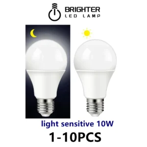 LED Sensor Bulb E27 B22 10W warm white Dusk to Dawn Smart Lamp Bulb AC110V Day Night Light Auto On/Off For Stair Hallway Pathway