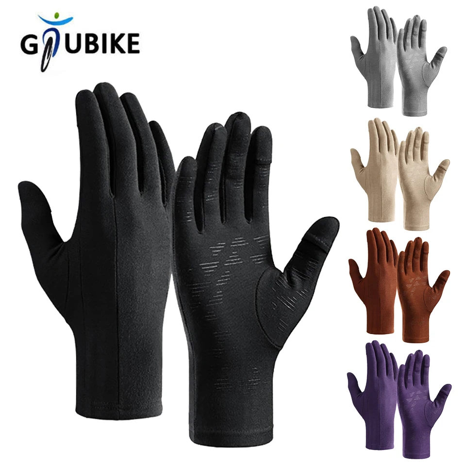 GTUBIKE New Winter Warm Ski Glove Lining Fleece Thin Soft Touch Screen Gloves Outdoor Cycling Running Gloves Cold-proof Gloves